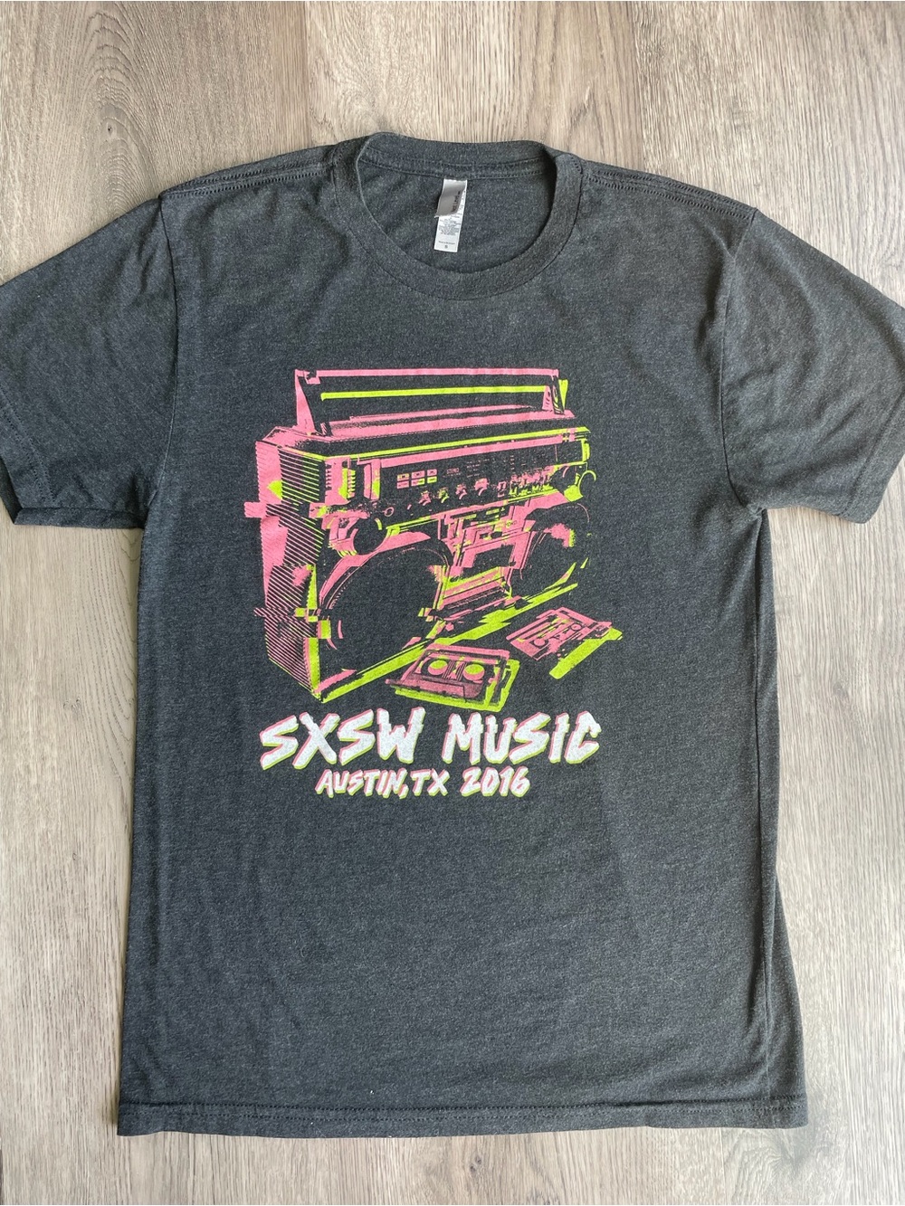 Charcoal SXSW Music Austin TX 2016 Tee Sz.S